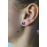925 Sterling Silver Amethyst Stud Earrings
