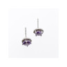 925 Sterling Silver Amethyst Stud Earrings
