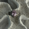 925 Sterling Silver Morganite & Beryl Ring Size 8