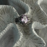 925 Sterling Silver Morganite & Beryl Ring Size 8