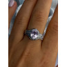 925 Sterling Silver Morganite & Beryl Ring Size 8