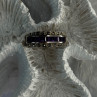 925 Sterling Silver Amethyst & Marcasite Ring Size 6