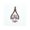 925 Sterling Silver CZ & Marcasites Pendant