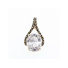 925 Sterling Silver CZ & Marcasites Pendant