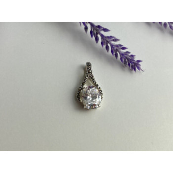 925 Sterling Silver CZ & Marcasites Pendant