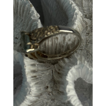 Kabana 925 Sterling Silver Blue Topaz Ring Size 9