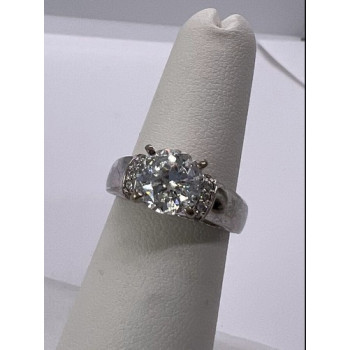 925 Sterling Silver CZ Ring Size 5.5