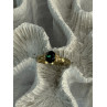 Gold Plated Green CZ Ring Size 9