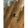 Gold Plated Green CZ Ring Size 9