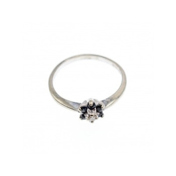 10K WHITE GOLD SAPPHIRES & DIAMOND 