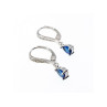 925 Sterling Silver Sapphire & CZ Earrings