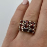 925 Sterling Silver Almandine Ring Size 8