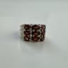 925 Sterling Silver Almandine Ring Size 8