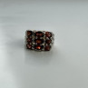 925 Sterling Silver Almandine Ring Size 8