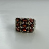 925 Sterling Silver Almandine Ring Size 8