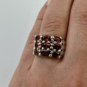 925 Sterling Silver Almandine Ring Size 8