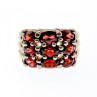 925 Sterling Silver Almandine Ring Size 8