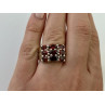 925 Sterling Silver Almandine Ring Size 8