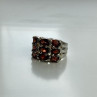 925 Sterling Silver Almandine Ring Size 8