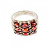 925 Sterling Silver Almandine Ring Size 8