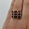 925 Sterling Silver Almandine Ring Size 8