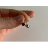 925 Sterling Silver Gold Plated Purple CZ Classic Earrings