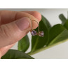 925 Sterling Silver Gold Plated Purple CZ Classic Earrings