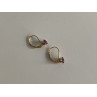 925 Sterling Silver Gold Plated Purple CZ Classic Earrings