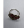 925 Sterling Silver Art Print Under Glass Cover Ring Size 8.5