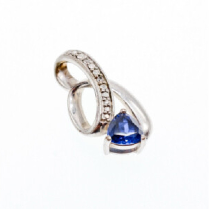 925 Sterling Silver London Blue Topaz Pendant