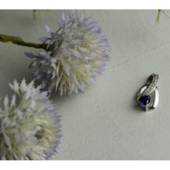 925 Sterling Silver London Blue Topaz Pendant