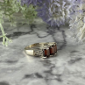 Vintage 925 Sterling Silver Almandine Ring Size 8