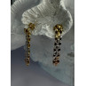 Italy Milor 925 Sterling Silver Gold Plated Earrings Length 1.40 inch