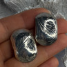 Vintage Esthetic 925 Sterling Silver Clip On Earrings Length 1.20 Inch