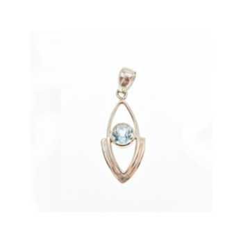 925 Sterling Silver Blue Spinel Pendant