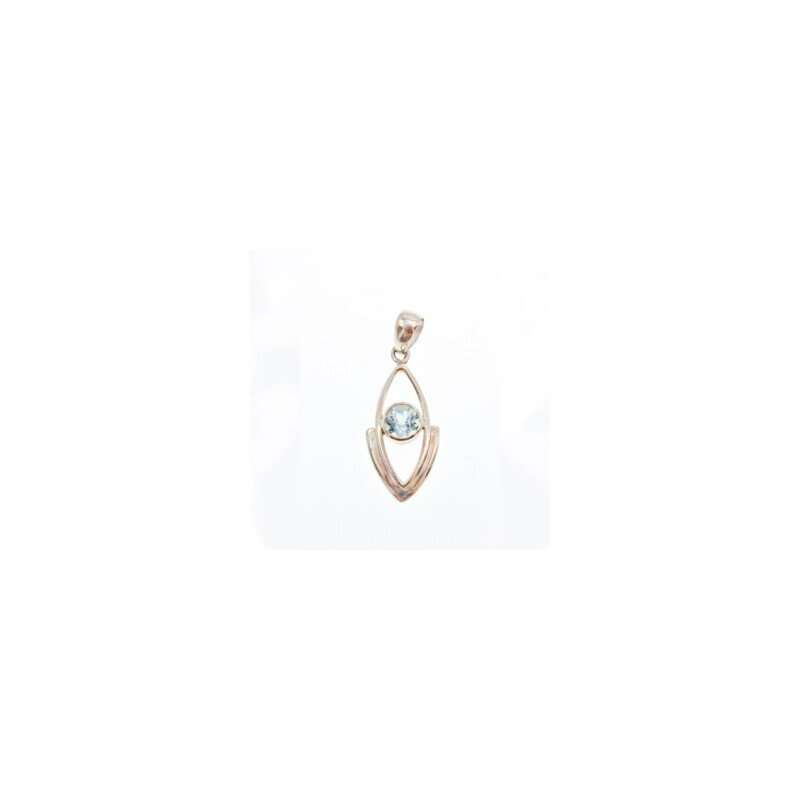 925 Sterling Silver Blue Spinel Pendant