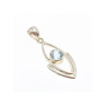 925 Sterling Silver Blue Spinel Pendant