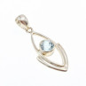925 Sterling Silver Blue Spinel Pendant