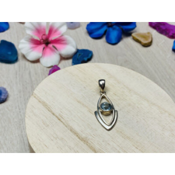 925 Sterling Silver Blue Spinel Pendant