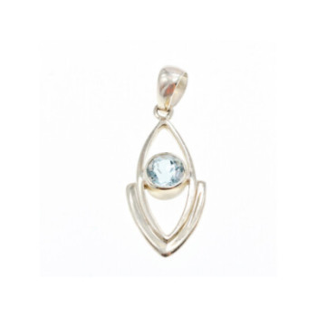 925 Sterling Silver Blue Spinel Pendant