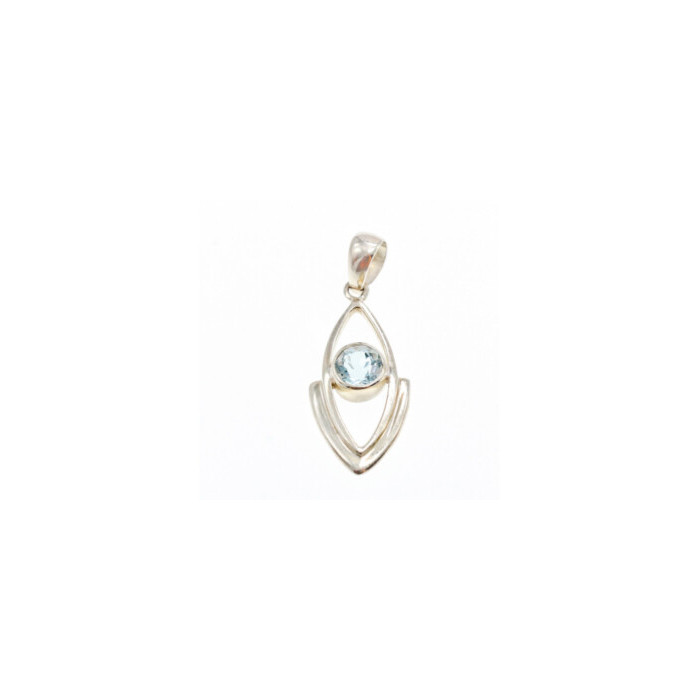 925 Sterling Silver Blue Spinel Pendant