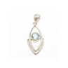 925 Sterling Silver Blue Spinel Pendant