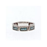 925 Sterling Silver Blue Spinel Ring Size 9