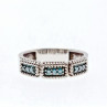925 Sterling Silver Blue Spinel Ring Size 9