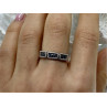 925 Sterling Silver Blue Spinel Ring Size 9