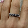 925 Sterling Silver Blue Spinel Ring Size 9