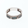 925 Sterling Silver Blue Spinel Ring Size 9