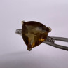 925 Sterling Silver Gold Plated CZ Ring Size 6.5
