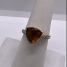 925 Sterling Silver Gold Plated CZ Ring Size 6.5