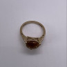 925 Sterling Silver Gold Plated CZ Ring Size 6.5